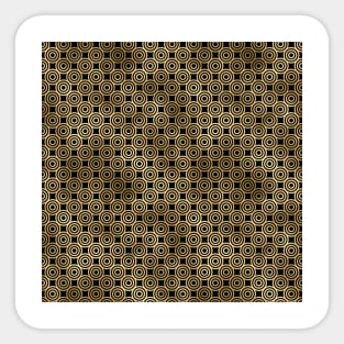 Circle Rings in Black and Gold Vintage Faux Foil Art Deco Vintage Foil Pattern Sticker